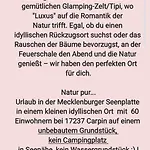 Luksusowy namiot Tipi Glamping Naturcamping In Der Seenplatte Inklusive Strom- Dixi-wc!! #mecklenburg-vorpommern